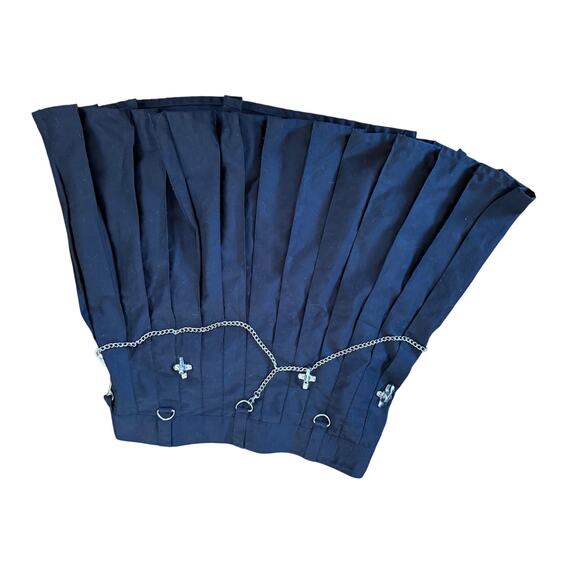 Black gothic chainlink kilt skirt dark steampunk heavy duty dark punk - Picture 8 of 12